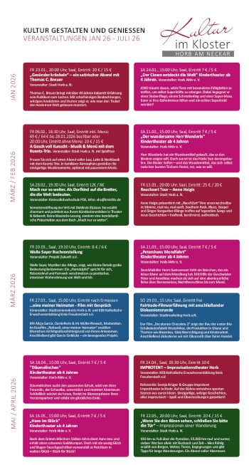 Frühjahrsprogramm in Horb